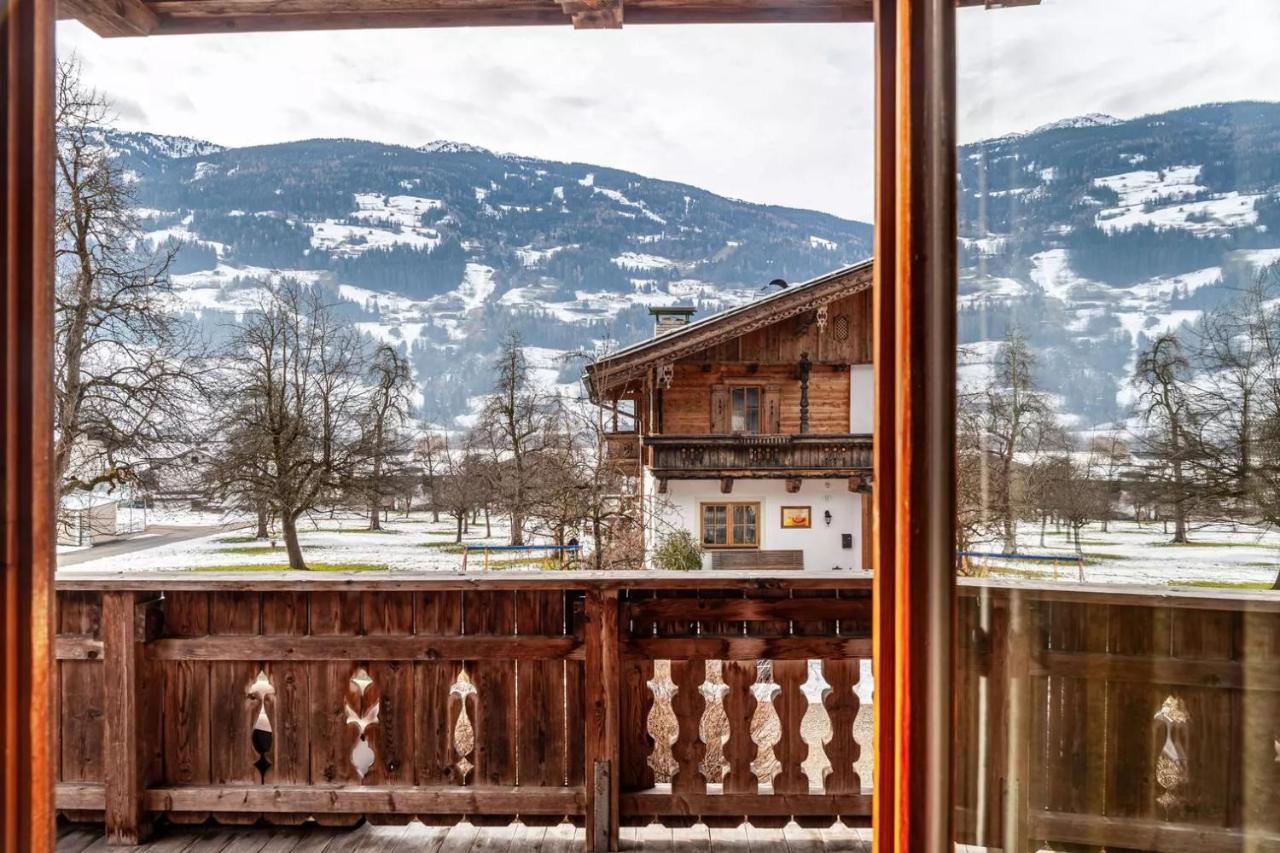 Ferienwohnung Platzhirsch Panorama View Balkon, Gartensauna, Garten, Grillplatz Штумм Экстерьер фото