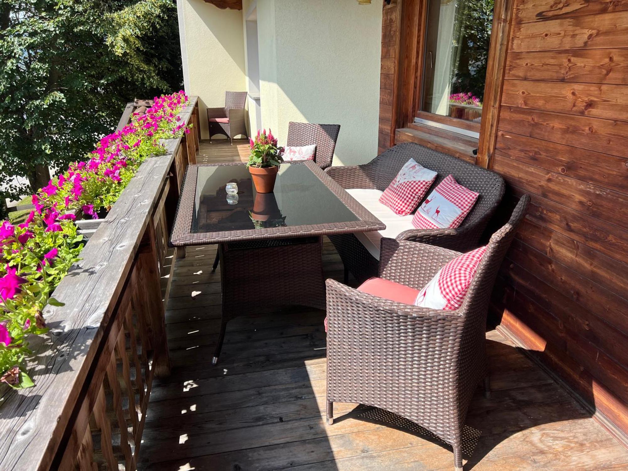 Ferienwohnung Platzhirsch Panorama View Balkon, Gartensauna, Garten, Grillplatz Штумм Экстерьер фото